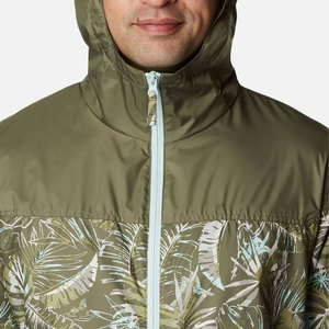 <b>Men's</b> Tropical Print Hooded <b>Lightweight</b> <b>Jacket</b> Waterproof Polyester Casual <b>Summer</b> Wear Zipper Closure - Product Image 3