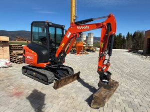 รถขุดขนาดเล็ก Kubota KX027-4 น้ำหนัก 2.7 ตัน เครื่องยนต์ดีเซล ระบบไฮดรอลิก แบบตีนตะขาบ พร้อมระบบ Powertilt และห้องโดยสาร ขาย - Product Image 4