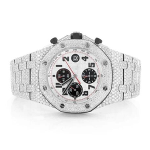 Reloj de Diamantes Moissanite DEF de Alta Calidad, Estilo Hip Hop, Movimiento Miyota de Lujo, Correa de Acero Inoxidable, Esfera de Cristal - Product Image 1