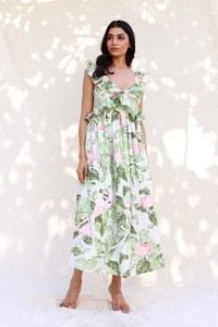 Traditional Women's Summer Floor-Length Vintage A-Line 100% Cotton <b>Dress</b> - Product Image 4