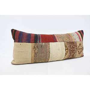 Multicolor Vintage Kilim Wool Eco-Friendly Non-Slip Removable Washable <b>Bolster</b> Pillow 16x36 Inch Luxury Woven Decorative <b>Cushion</b> - Product Image 3