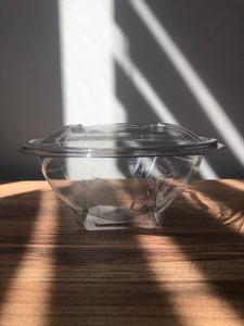 Ustensiles de cuisine de haute qualité Offre Spéciale HoReCa ménager jetable 1000cc Pet couvercle à charnière rond grand bol à fruits pour salade - Product Image 2