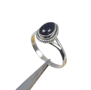 Bague luxueuse en argent sterling 925 faite à la main mode pierre de soleil bijoux en pierres précieuses naturelles solides bague en argent sterling 925 estampillée - Product Image 1