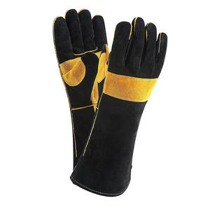 Gants de travail en cuir de haute qualité, protecteurs et imperméables pour la conduite et la soudure, gants doublés en polaire pour l'usine, gants enduits - Product Image 3