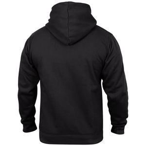 Sweat à capuche unisexe noir 100% coton doux et confortable avec poche avant capuche réglable personnalisable pour l'impression hivernale - Product Image 2