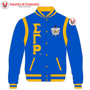 Personalizado de alta calidad Sigma Gamma Rho hombres satén Varsity chaquetas bordado cremallera cierre transpirable invierno estilo Casual - Product Image 3