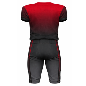 Conjunto de Uniforme de Fútbol Americano Rojo Degradado Elite, Jersey Sublimado con Gradiente Personalizado y Pantalones Acolchados Negros Integrados - Product Image 2