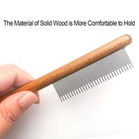 Peigne pour animaux de compagnie en bois Portable facile à utiliser pour l'épilation des chats élimination des nœuds beauté propre peigne à puces peigne à puces pour chien fournitures pour animaux de compagnie