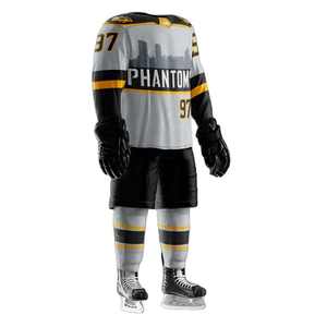 Conjunto de Uniformes de Hockey sobre Hielo con Logotipo Sublimado Personalizado, 100% Poliéster, Secado Rápido, Transpirable, Tallas Grandes, Nombre del Equipo Impreso, OEM - Product Image 2