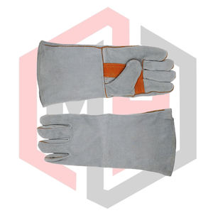 Guantes de Soldadura Grises Reforzados Resistentes al Calor, de Cuero para Bomberos, Antiestáticos, para Soldadura MIG, TIG, Stick, Chimenea, Resistentes a Desgarros, 11 oz, Tejidos - Product Image 6