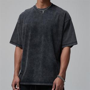 Alta calidad 100% algodón ligero Unisex Logotipo de impresión personalizada camiseta en blanco camisetas unisex de gran tamaño ropa de verano al por mayor - Product Image 1