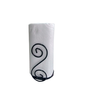 Floral Design Iron Metal Black Tissue <b>Paper</b> Holder Standing Type For Home <b>Kitchen</b> Countertop Decor Towel <b>Paper</b> Holder - Product Image 3