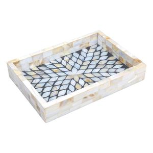 Bandejas de Servir Rectangulares Modernas, Hechas a Mano con Incrustaciones de Resina de Madreperla, Ecológicas, Tamaño y Color Personalizables para Hoteles y Restaurantes - Product Image 4