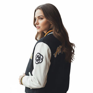 varsity <b>jackets</b> men <b>women</b> personalized logo letterman <b>jacket</b> vintage style wool body leather sleeve fashion 2025 - Product Image 5