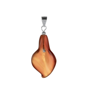 Pendentif en argent sterling avec agate émeraude - Chaîne en bambou géométrique, diamant taille princesse en or 14 carats, variations turquoise, améthyste, opale - Product Image 5