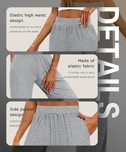 Pantalon droit décontracté léger à taille élastique pour femme avec couleurs personnalisées - Product Image 1