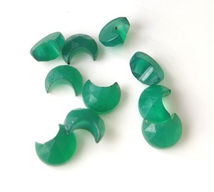 พลอยอัญมณีทรงแบนราบรูปพระจันทร์เสี้ยว8มม.-30มม. สีเขียวธรรมชาติรูปพระจันทร์ครึ่งเสี้ยวแบบหลวมสำหรับทำเครื่องประดับ - Product Image 5