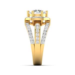 Bague solitaire en diamant taille ronde Elysian 2,00 carats, couleur F, clarté VS, diamant cultivé en laboratoire, en or 14 carats, pour occasions spéciales et soirées. - Product Image 5