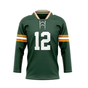 High Quality Custom Sublimation <b>Ice</b> Hockey Jerseys Customized Color Adults Unisex 100% Polyester Quick Dry Breathable OEM Wear - Product Image 6
