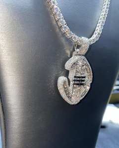 Colgante de diseño de Hip Hop de plata 925 de lujo con diamante de moissanita y bolsa de dinero helado joyería de fiesta personalizable - Product Image 2