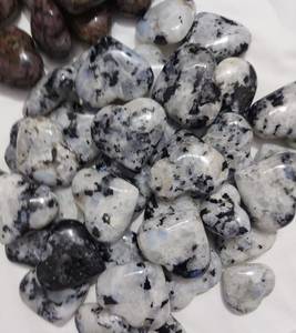 Venta al por mayor llamativo Arco Iris piedra lunar corazón hinchado cristal Natural piedra preciosa corazón Reiki curación Chakra piedra regalo decoración artículo - Product Image 6