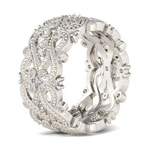 Bague de mariage infini perlée en argent sterling Jeulia pour femme - Product Image 2