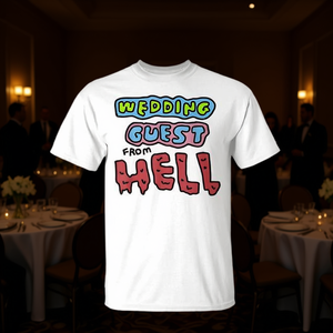 Camiseta Promocional para Hombre y Mujer para Invitados de Boda, Concepto 'From Hell' - Product Image 1
