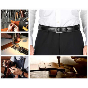 เข็มขัดยกน้ําหนักหนังทรงกรวยพร้อมซับในหนังกลับและหัวเข็มขัดลูกกลิ้งเหล็ก - Product Image 6