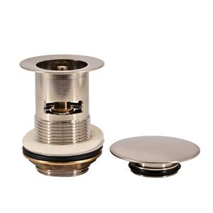 Click-Clack déchets en noir mat pour bassins autoportants avec version drains à débordement en nickel avec... - Product Image 6