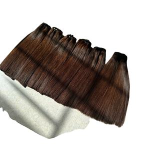 Donneur unique 100% Extensions de cheveux humains Super Double Drawn Flat Tip Tape Clip Ins Brown Natural Hair Prix de gros - Product Image 1