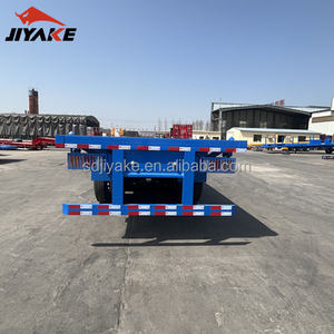JIYAKE 2/3/4 essieux conteneur à plat Camion <span class=keywords><strong>de</strong></span> transport lit plat Semi remorque 20 pieds 45 pieds 40 pieds conteneur à plat Semi remorque - Product Image 2