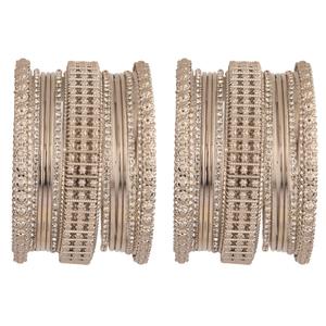 Antique CZ Cristal Strass Bracelets Ensemble Mode Déclaration Bijoux Indien Oxydé Bracelets Bracelet Ensemble pour Femmes - Product Image 1