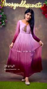 Kurti en tissu georgette lourd de qualité supérieure avec travail froissé pour un usage décontracté, disponible à un prix abordable - Product Image 5