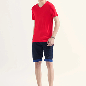Custom Regular Fit Men's V Neck T Shirt Short Sleeves Gym Fitness Workout With Premium Quality V Neck T Shirt for Men - Product Image 5
