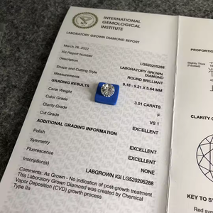 Corte Brillante Redondo HPHT 0.53ct Tipo I E VVS2 para Diamante Cultivado en Laboratorio Certificado Claridad D'VINS JEWELS - Product Image 4