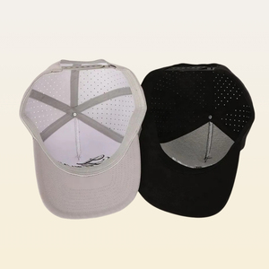 Gorra de golf al por mayor de fábrica con logo personalizado, 5 paneles, perforaciones láser, ojales de ventilación, gorra snapback casual ajustable, Vietnam - Product Image 5