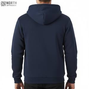 2025 sweats à capuche personnalisés hommes 100% coton 500gsm poids lourd surdimensionné Double capuche fermeture éclair goutte épaule hommes sweats à capuche et sweats - Product Image 2