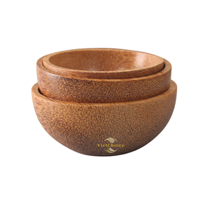 Bol en bois de coco artisanal, bol en bois naturel pour salade, fruits et collations - Product Image 2