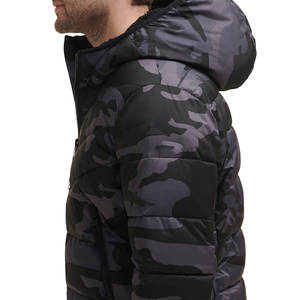 Chaquetas de invierno de alta calidad para hombre, nuevo diseño, soporte acolchado de burbujas, bolsillo de piel, cierre de cremallera, tela de lona de talla grande impresa - Product Image 6