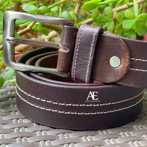 Cinturón de piel auténtica para hombre y mujer, cinturón de alta calidad, duradero y elegante, a la moda, Unisex - Product Image 1