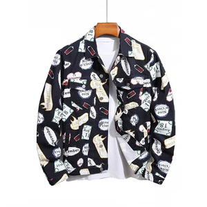 แจ็กเก็ตยีนส์สำหรับผู้ชายระบายอากาศได้ดีแห้งเร็วเสื้อผ้าผู้ชาย - Product Image 1
