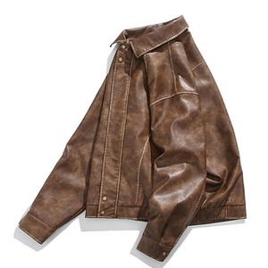 Veste de motard en cuir classique tenue de vacances à la mode et cadeau du Nouvel An pour lui ou elle - Product Image 4