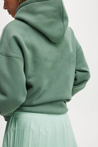 Top qualité femmes surdimensionné goutte épaule à capuche 100% coton matériel léger respirant sur mesure Logo impression - Product Image 4