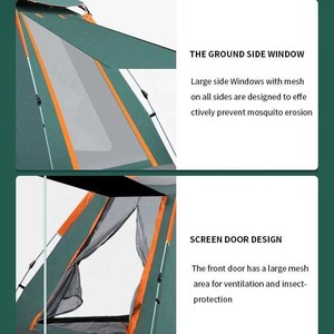 Carpa Familiar Resistente para Acampar, Fácil de Instalar, con Toldo Impermeable para Acampar en la Playa y Hacer Picnic al Aire Libre - Product Image 4