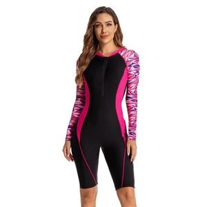 Rash Guard manga larga Niño pierna UPF 50 cremallera frontal Surf traje húmedo trajes de baño mujeres calientes mujeres más tamaño sexy traje de baño - Product Image 2