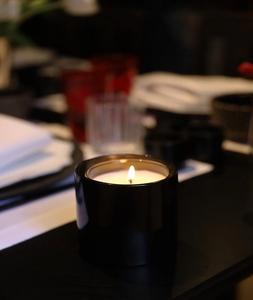 Luxury Home Decor Polished Metal <b>Tealight</b> <b>Candle</b> <b>Holders</b> with Ceramic Buffalo Horn and Cow Horn Stand Design - Product Image 2