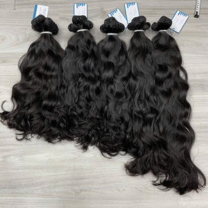 Vente en gros pas cher Extensions de cheveux humains vierges 100% cuticules alignées Paquets de cheveux doublement étirés vendeurs de paquets de cheveux vietnamiens bruts - Product Image 1