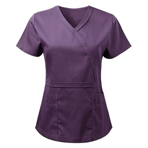 Custom Made Medical <b>Nurse</b> <b>Scrub</b> Sets High Quality Latest Design Breathable Women Cotton Polyester Spandex Hospital Uniforms - Product Image 3