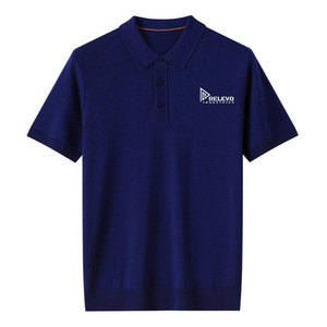 Nuevo Polo de lana de punto de alta calidad al por mayor para hombre, Polo corto de lana fino con logotipo personalizado para hombre, Polo de talla cómoda 220GSM - Product Image 4