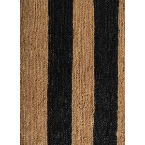Tapis en jute et chanvre noués à la main Nomadic Threads beige et marron, motif rayé PKJT-142 pour usage domestique - Product Image 3